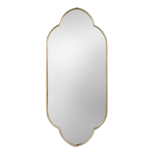 Champagne Clarissa Oval Metal Wall Mirror, image 1