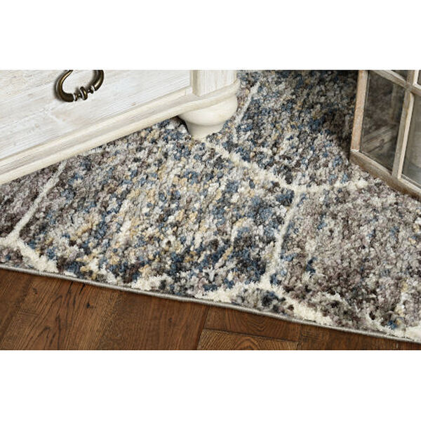 Bungalow Gray and Teal Rectangular: 8 Ft. 9 In. x 13 Ft. Rug, image 3