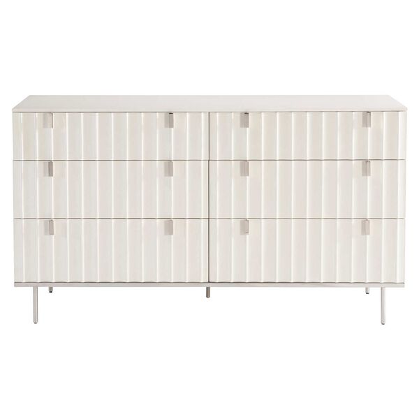 Modulum White and Stainless Steel Dresser, image 1
