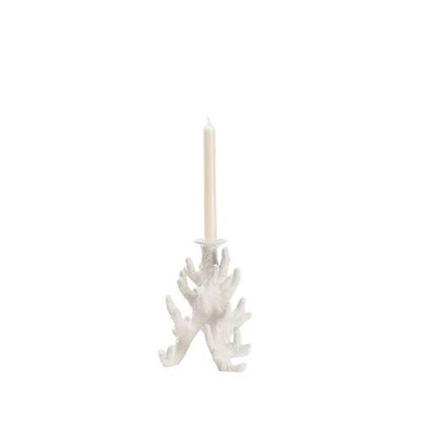 White Glaze Small Candleholder, image 1