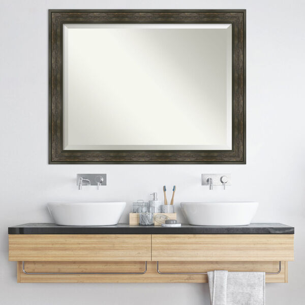 Rail Brown Bathroom Vanity Wall Mirror, image 6