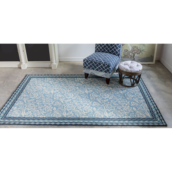 Under A Loggia Rokeby Road Blue Rectangular: 3 Ft. 9 In. x 5 Ft. 9 In. Rug, image 2