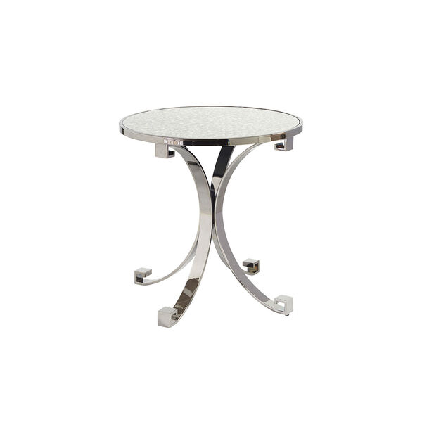 Brentwood Silver Grace Metal Lamp Table, image 1