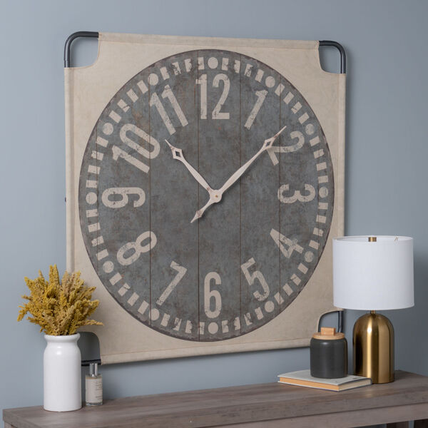 Lorelai Anvil Gray Wall Clock, image 1