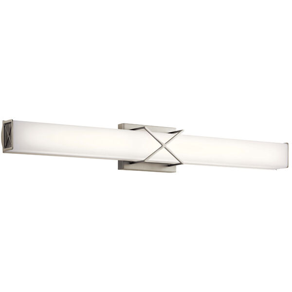 Trinsic Brushed Nickel Three-Light LED Bath Bar, image 1