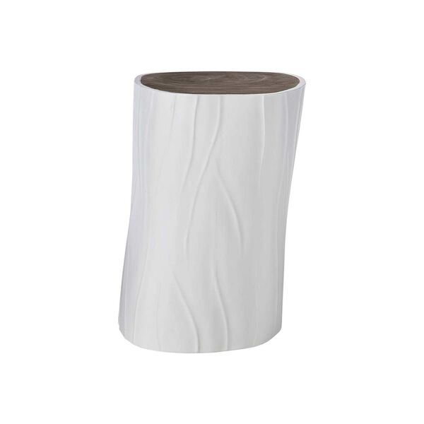 Paseo White and Smoked Truffle Outdoor Accent Table, image 1