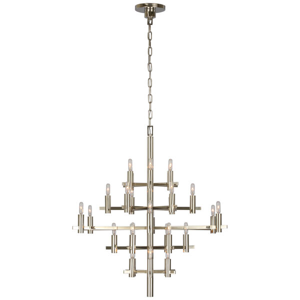 Sonnet Medium Chandelier in Polished Nickel by Chapman  and  Myers, image 1