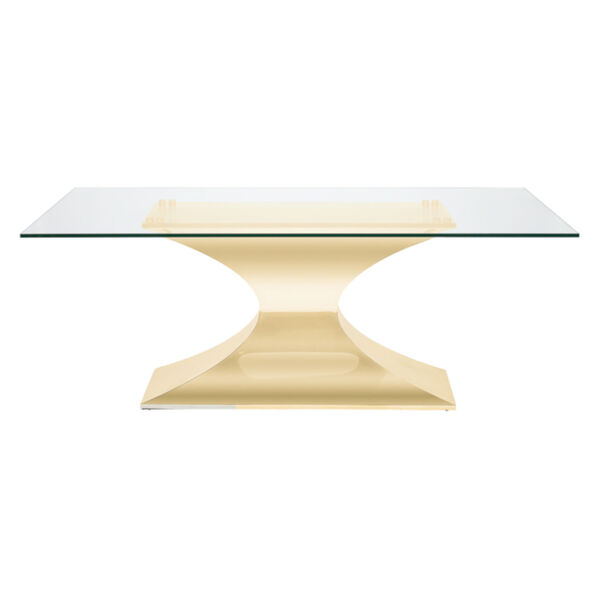 Praetorian Clear and Gold Dining Table, image 2