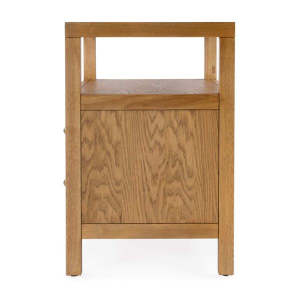 Celine Light Natural Two Drawer Wide Nightstand, image 7