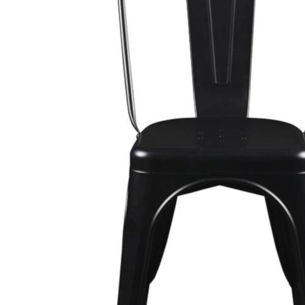 Hollis Black Stacking Dining Chair, Set of 4, image 6