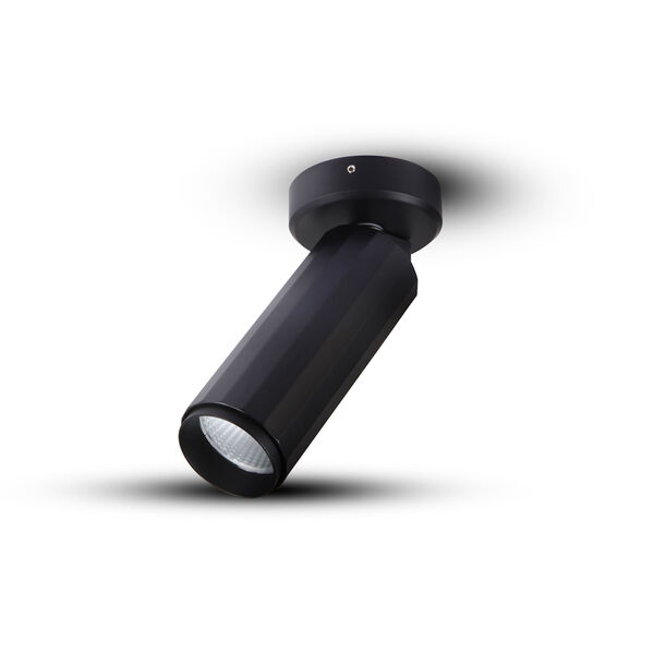 Orbit Black Adjustable LED Flush Mounted Spotlight, image 3