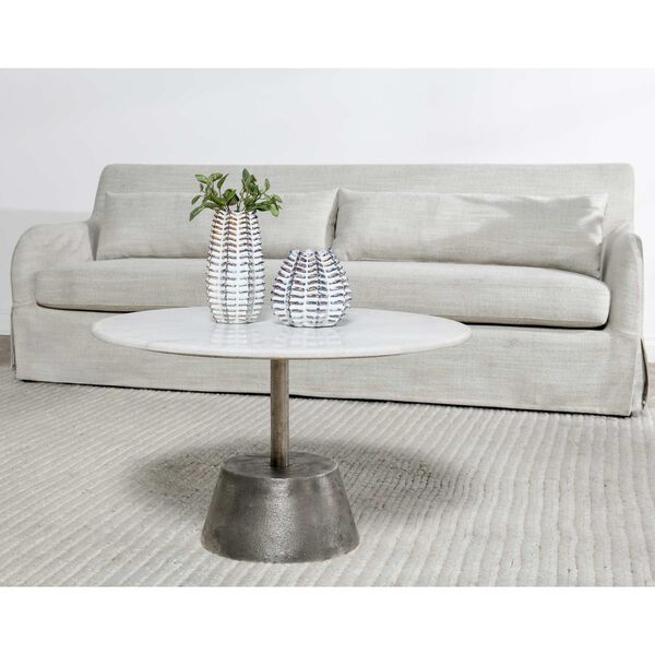 Santo White and Silver Coffee Table, image 2
