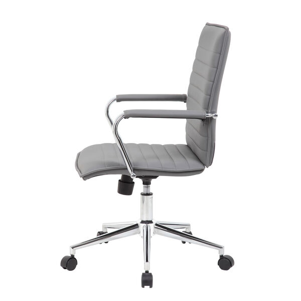 Boss 23-Inch Grey Vinyl Hospitality Chair, image 6