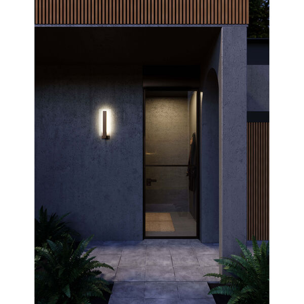 Midtown LED Textured Bronze 1-Light Outdoor Wall Sconce 16-Inch, image 3