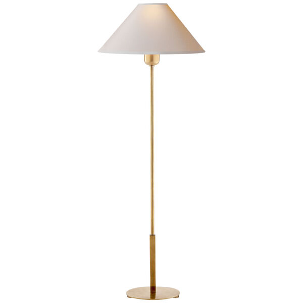 Hackney Buffet Lamp in Hand-Rubbed Antique Brass with Natural Paper Shade by J. Randall Powers, image 1