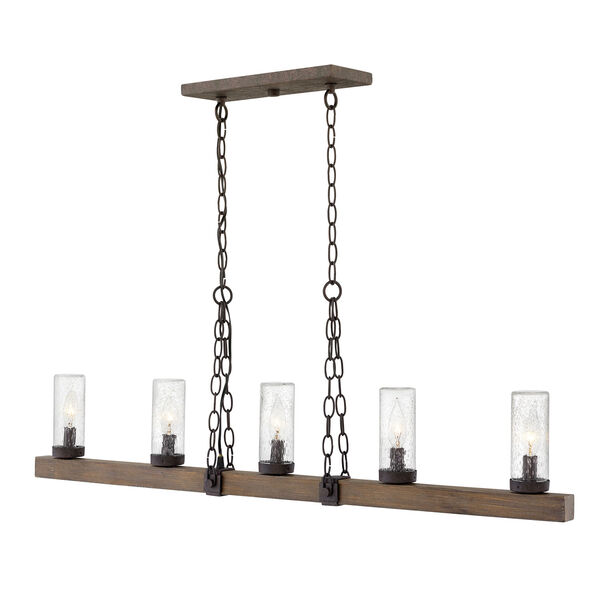 Sawyer Sequoia Five-Light LED Outdoor Linear Chandelier, image 1