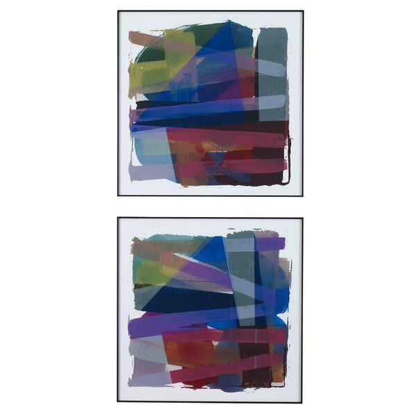 Vivacious Multicolor 30 x 30-Inch Abstract Framed Print, Set of 2, image 2