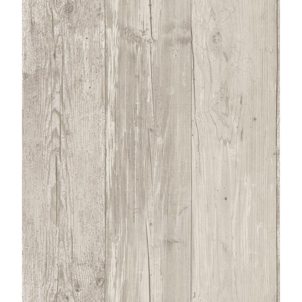Welcome Home Dove Grey, Oyster and Taupe Wide Wooden Planks Wallpaper, image 1