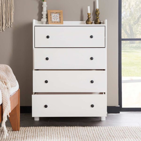 Morgan White Chest with Four Drawer, image 7
