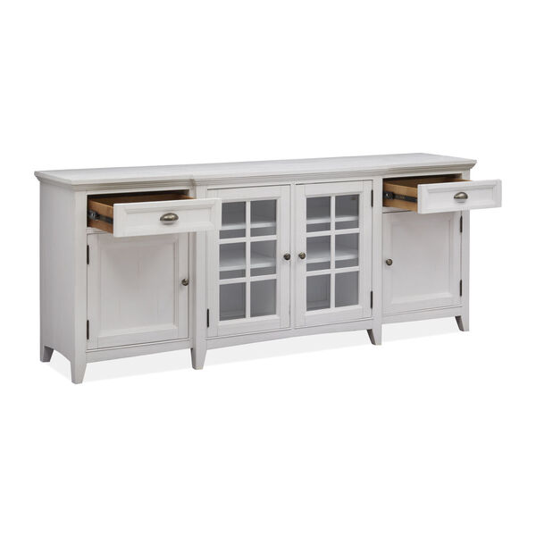 Heron Cove 80-Inch White Entertainment Console, image 2