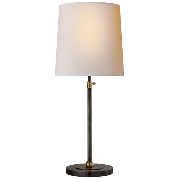 Bryant Large Table Lamp in Bronze and Hand-Rubbed Antique Brass with Natural Paper Shade by Thomas O'Brien, image 1