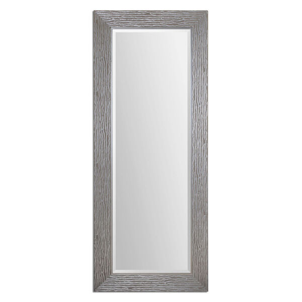 Amadeus Metallic Silver 81.5-Inch Beveled Mirror, image 1