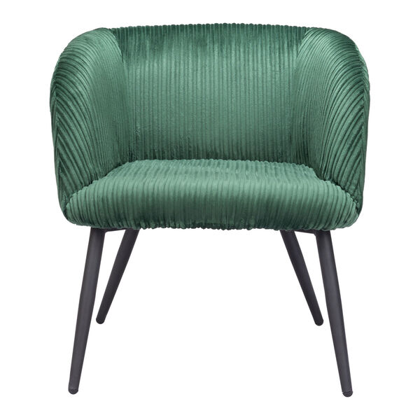 Papillion Green and Matte Black Accent Chair, image 3