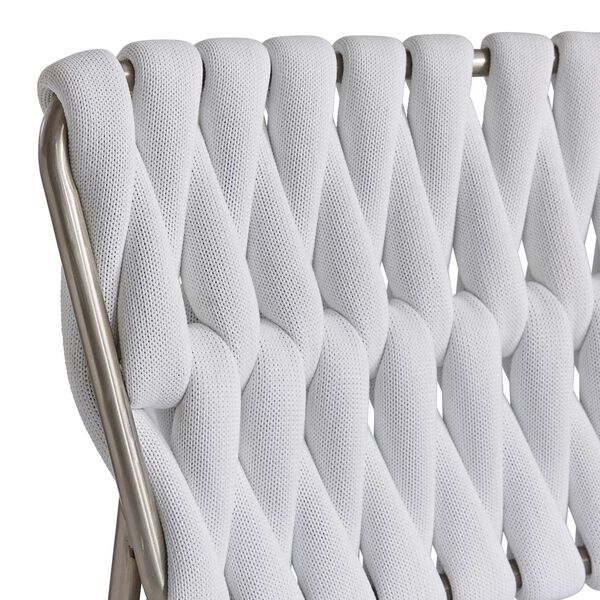 Lido White and Stainless Steel Outdoor Chair, image 5