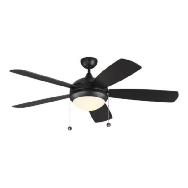 Discus Matte Black 52-Inch LED Ceiling Fan, image 1