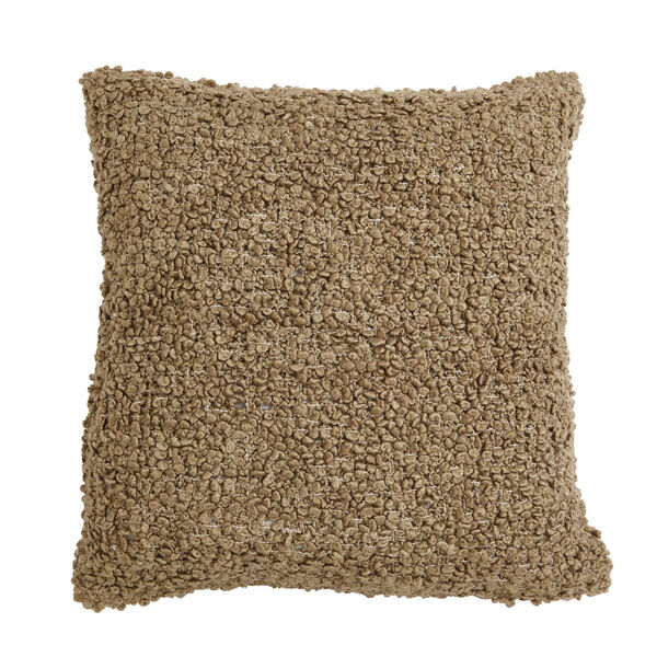 Brown 20 In x 20 In. Textured Boucle Pillow, image 1