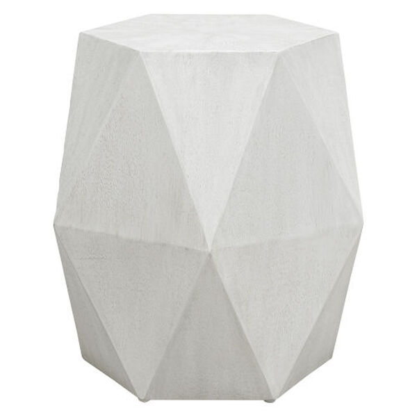 Volker White Geometric Accent Table, image 1