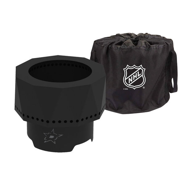 NHL Dallas Stars Ridge Portable Steel Smokeless Fire Pit with Carrying Bag, image 1