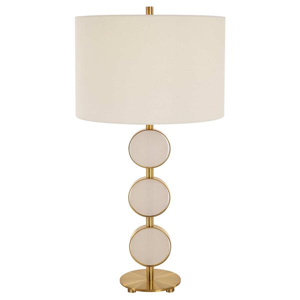 Three Rings White Gold One-Light Contemporary Table Lamp, image 1
