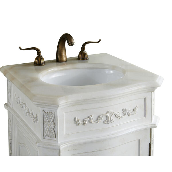 Danville Antique Frosted White Vanity Washstand, image 5