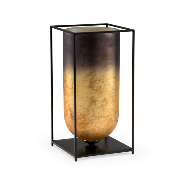 Black and Gold 9-Inch Pagosa Vase, image 1