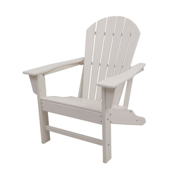 BellaGreen White Recycled Adirondack Set, Two Chairs with One Table, image 3