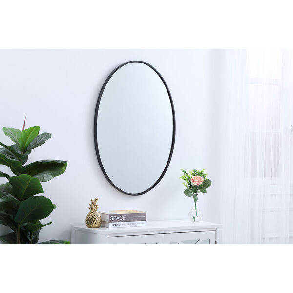 Eternity Black 34-Inch Oval Mirror, image 5