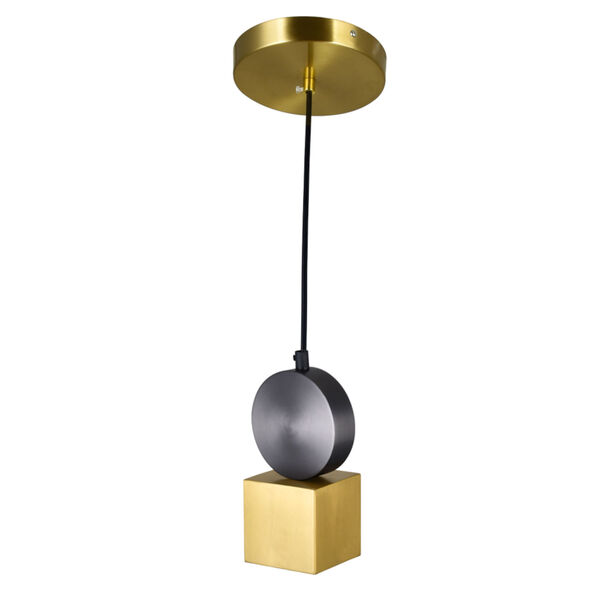 Saleen Brass Black Six-Inch LED Mini Pendant, image 3
