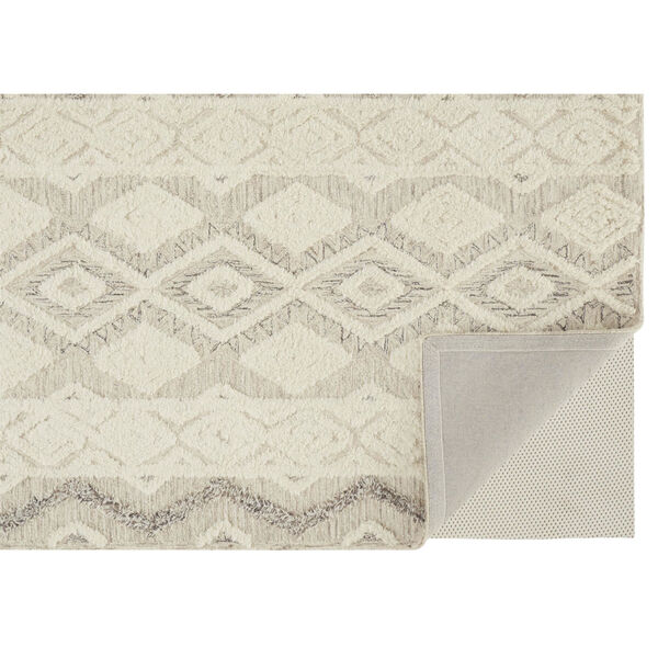 Anica Premium Wool Tufted Ivory Gray Rectangular: 4 Ft. x 6 Ft. Area Rug, image 4