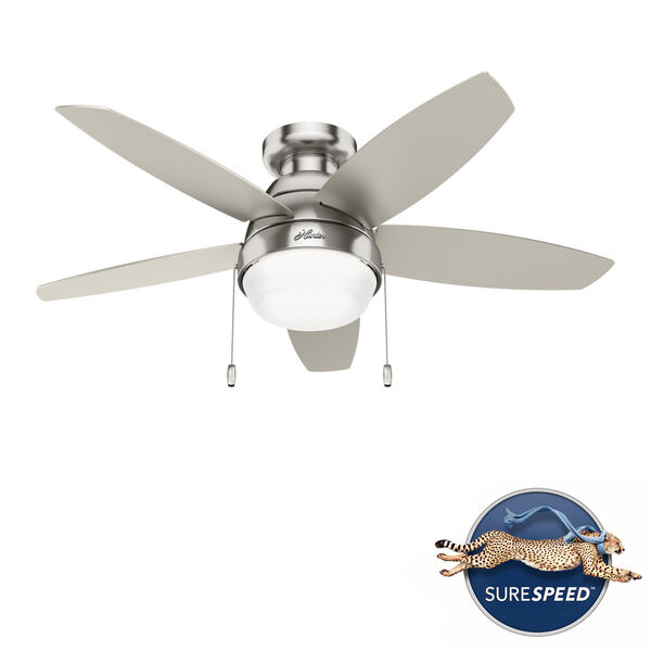 Lilliana Brushed Nickel 44-Inch Two-Light LED Ceiling Fan, image 3