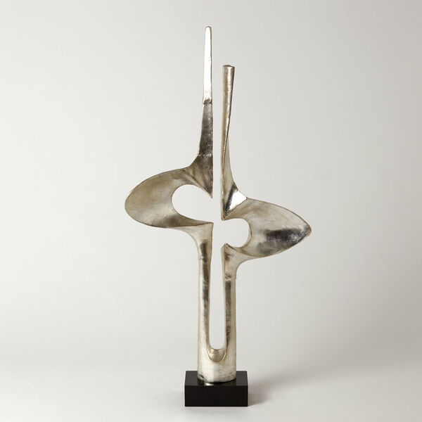 Silver Six-Inch Brother and Sister Sculpture, image 3