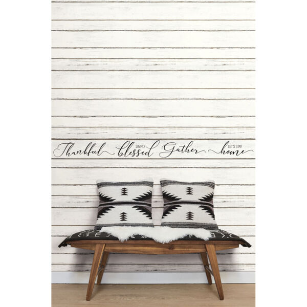 Simply Farmhouse White Shiplap Planks Wallpaper, image 6