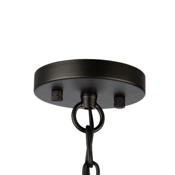 Roxton Matte Black and Polished Nickel Eight-Light Chandelier, image 8