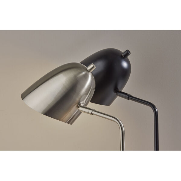 Jude Brushed Steel and Natural One-Light Desk Lamp, image 5