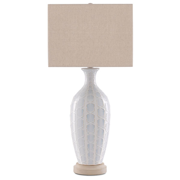 Saraband Sky Blue and Cream One-Light Table Lamp, image 2