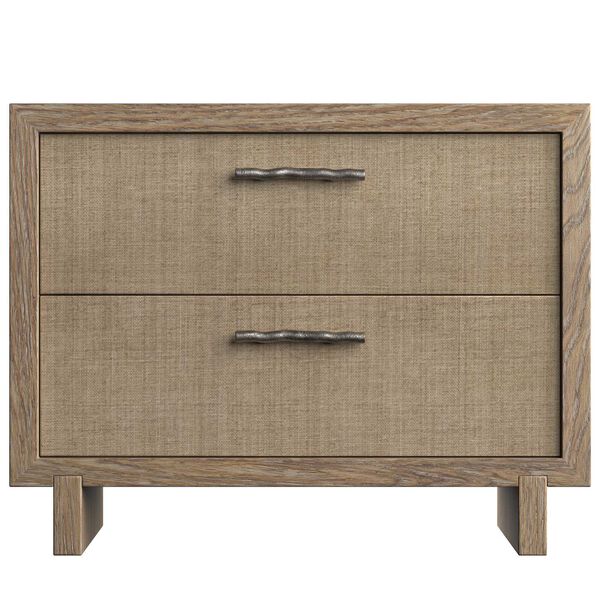 Casa Paros Light Playa Nightstand with Woven Drawer Fronts, image 3
