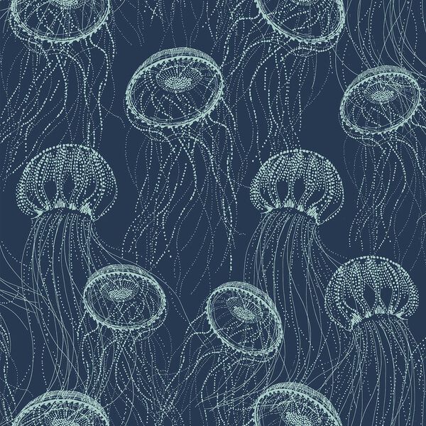 Atolla Blue Wallpaper- Sample Swatch Only, image 1