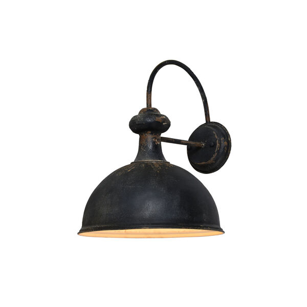 Antique Black 14-Inch One-Light Plug-in Wall Sconce, image 1