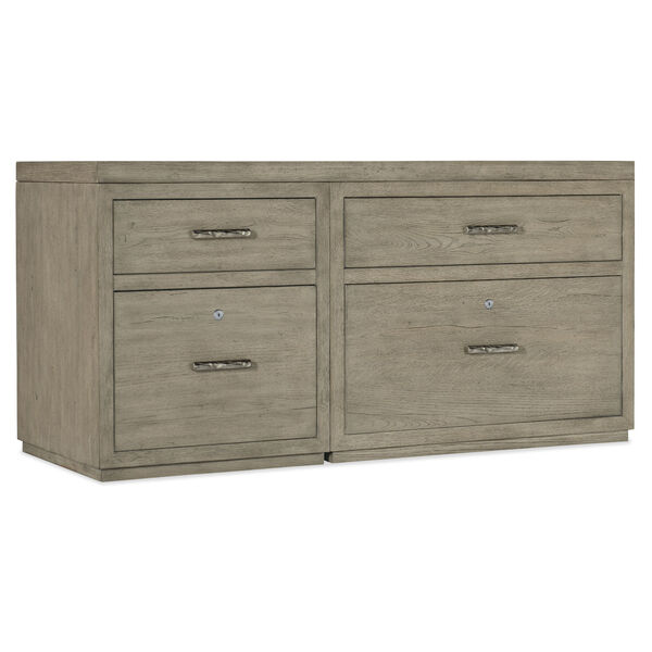 Linville Falls Smoked Gray 60-Inch Credenza with File and Lateral File, image 1