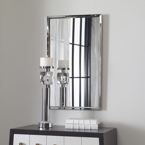 Selby Stainless Steel Rectangular Wall Mirror, image 3